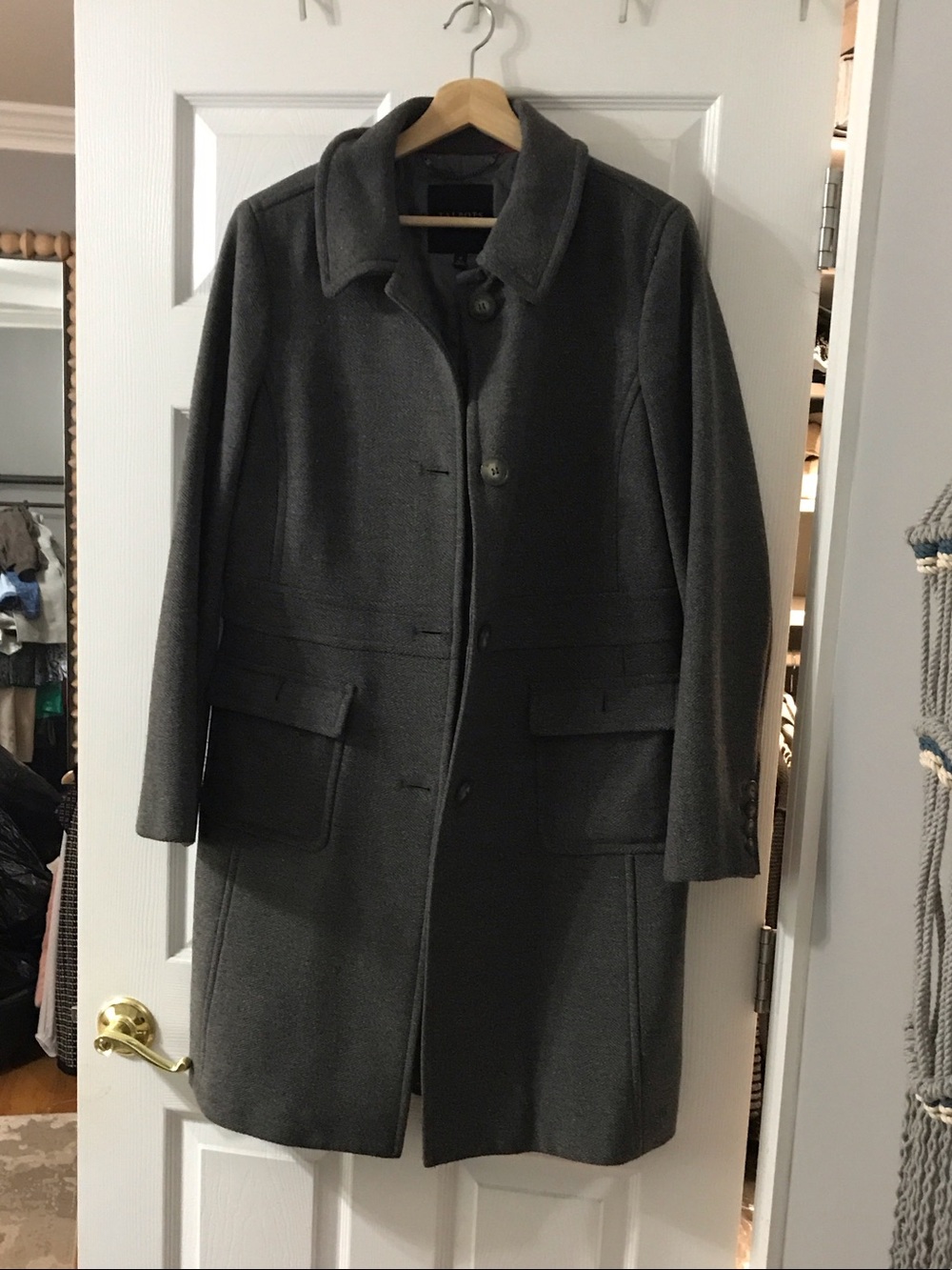 Talbots Charcoal Gray Wool Pea Coat